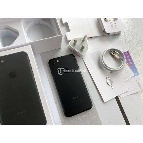 HP Apple iPhone 7 32GB Black Matte Fullset Mulus Resmi No Minus - Denpasar