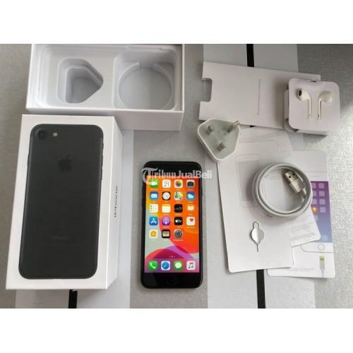 HP Apple iPhone 7 32GB Black Matte Fullset Mulus Resmi No Minus - Denpasar