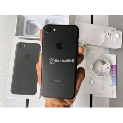 HP Apple iPhone 7 32GB Black Matte Fullset Mulus Resmi No Minus - Denpasar