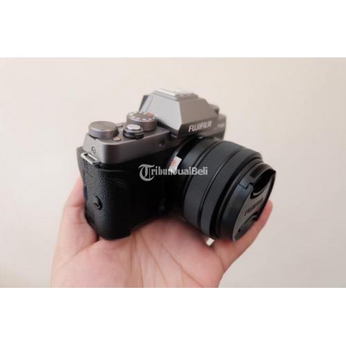 Kamera Mirrorless Fujifilm XT100 Dark Grey Fullset Normal Harga Murah
