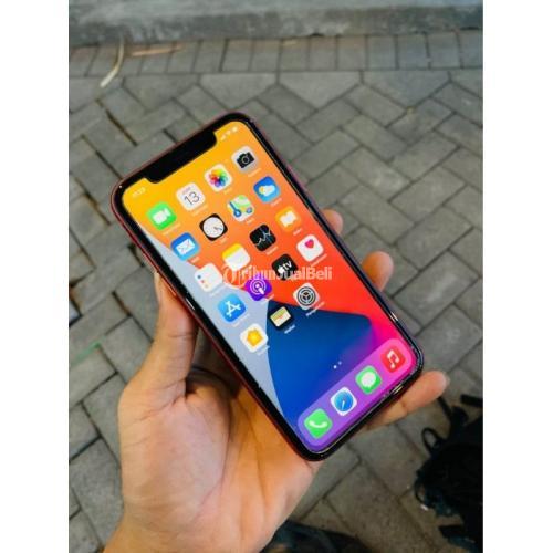 HP Bekas iPhone 11 Red 64GB Resmi iBox Normal Mulus Fullset - Surabaya