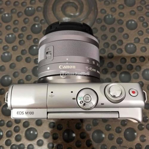 Kamera Bekas Mirrorless Canon EOS M100 Kit Mulus Normal Fullset Harga