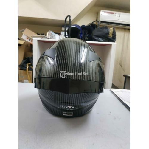 Helm Full Face TT Crot Carbon Size M Second Mulus Visor 2 Harga Murah