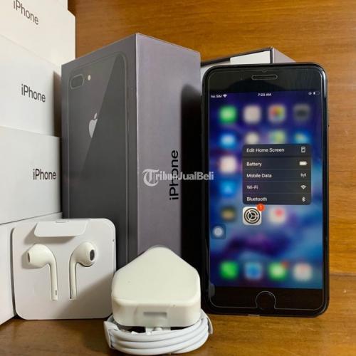 Apple iPhone 8 Plus 64GB Space Gray Mulus No Minus Fullset Bisa TT - Surabaya
