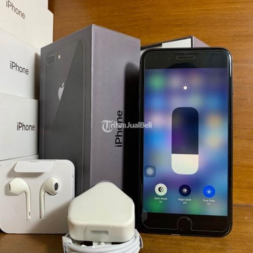 Apple iPhone 8 Plus 64GB Space Gray Mulus No Minus Fullset Bisa TT - Surabaya