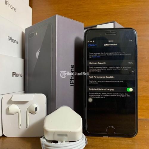 Apple iPhone 8 Plus 64GB Space Gray Mulus No Minus Fullset Bisa TT - Surabaya