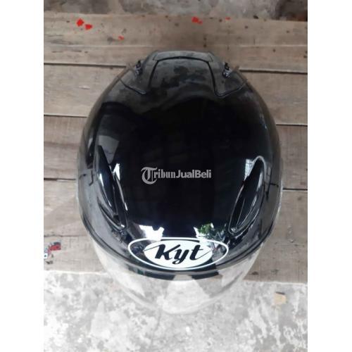 Helm Kyt DJ Maru Bekas Warna Hitam Metalik Mulus Size M Normal