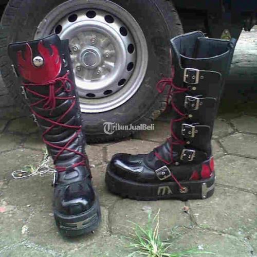 Sepatu Rocker Boots Sepatu Rock Model Tinggi Bisa Request Warna Home Made Berkualitas di ...