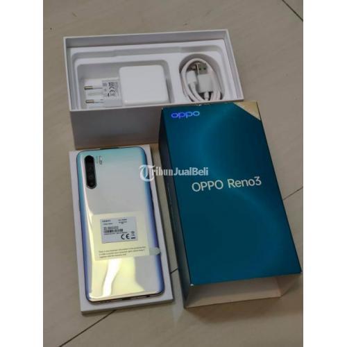 HP Oppo Reno3 Bekas Ram 8GB 128GB Warna Putih Murah Lengkap Normal di