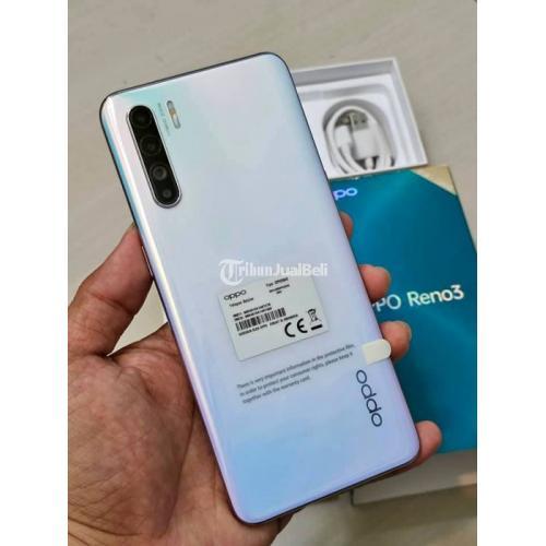 HP Oppo Reno3 Bekas Ram 8GB 128GB Warna Putih Murah Lengkap Normal di
