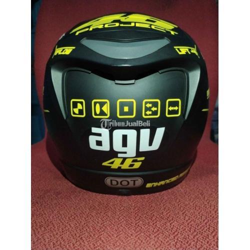Helm KYT K2R Decal AGV Ukuran L Bekas Cat Ori Hitam Doff Visor Normal