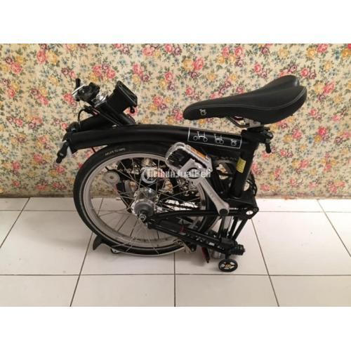 Sepeda Lipat Brompton M3L Bekas Seli Murah Warna Black Terawat - Malang