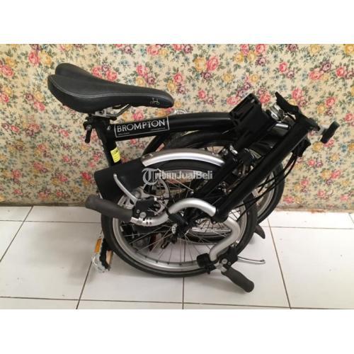 Sepeda Lipat Brompton M3L Bekas Seli Murah Warna Black Terawat - Malang