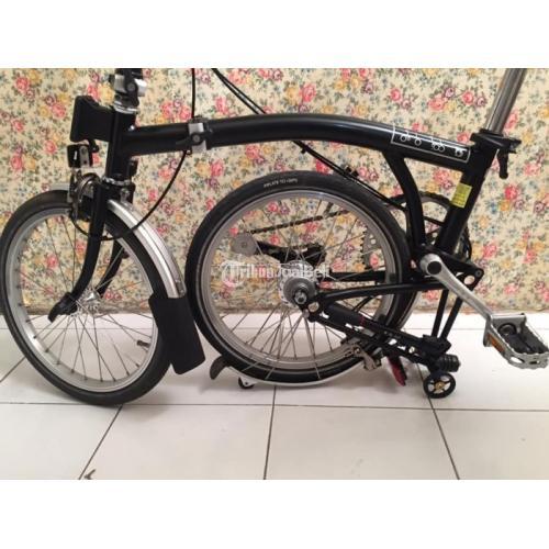 Sepeda Lipat Brompton M3L Bekas Seli Murah Warna Black Terawat - Malang
