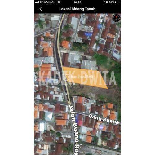 Dijual Tanah 2045m2 Jalan Utama Buana Raya Padang Sambian - Denpasar