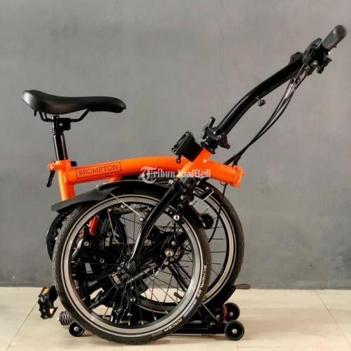 Sepeda Lipat Brompton S6L Bekas Orange Black 2019 Harga Rp 64 Juta