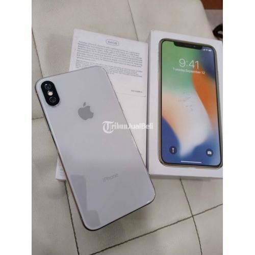 iPhone X 64GB Silver Ex X/A 100% Original Siap Reset Nominus - Semarang