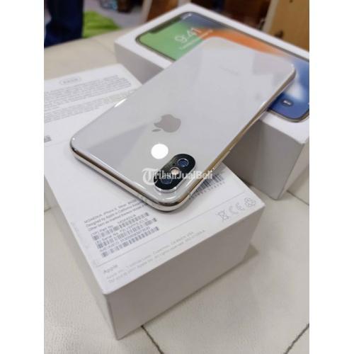 iPhone X 64GB Silver Ex X/A 100% Original Siap Reset Nominus - Semarang