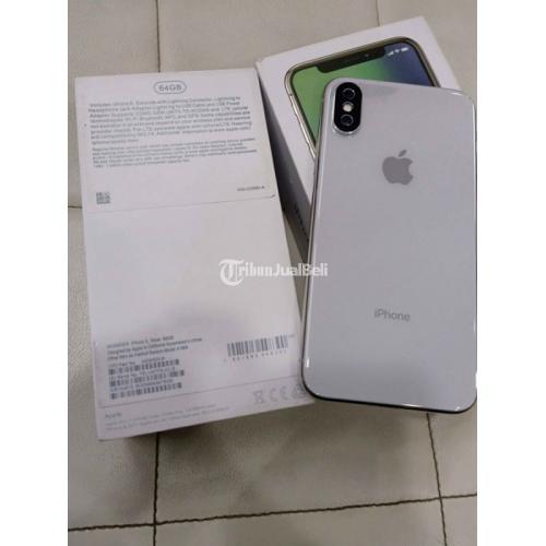 iPhone X 64GB Silver Ex X/A 100% Original Siap Reset Nominus - Semarang