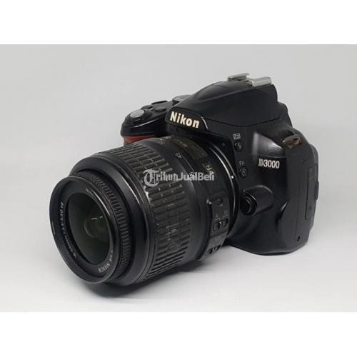 Kamera DSLR Murah Nikon D3000 Bekas Harga Rp 1,1 Juta Lensa Kit Normal - Surabaya