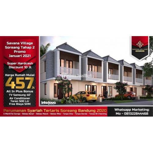 Dijual Rumah Di Perumahan Syariah 2 Lantai Soreang Savana Village Tahap 2 Bonus Toren AC TV 40 Inc - Bandung