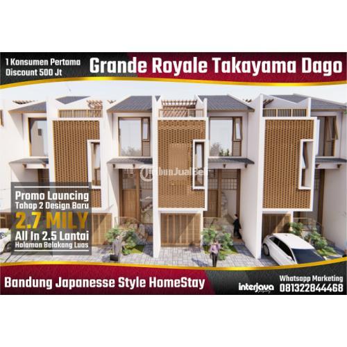 Dijual Rumah Gaya Jepang Dago 2 Halaman Belakang Luas Lokasi Strategis Dekat Fasilitas Umum - Bandung
