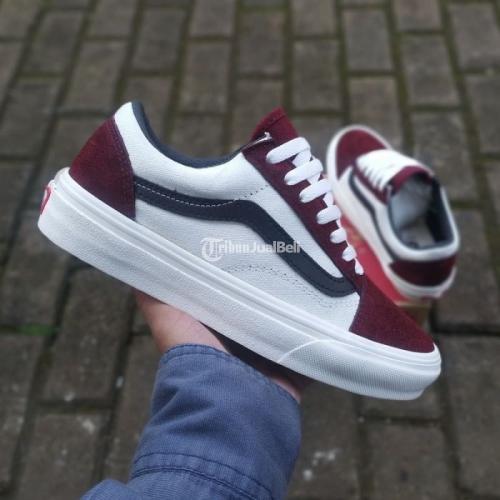 vans old skool off white maroon