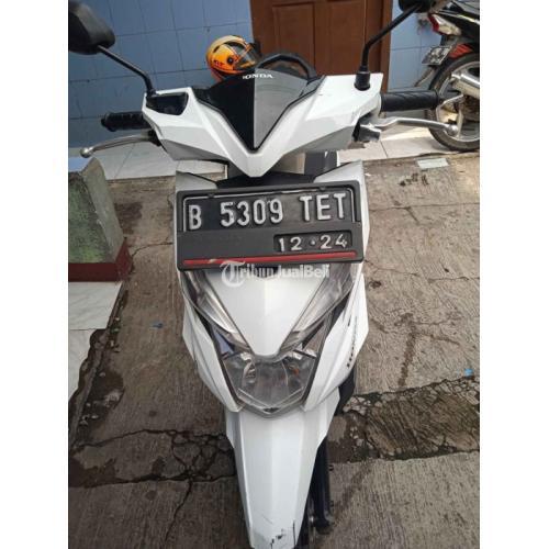 Motor Honda Beat 2019 White Blue Bekas Surat Lengkap Body Mulus - Jakarta Timur