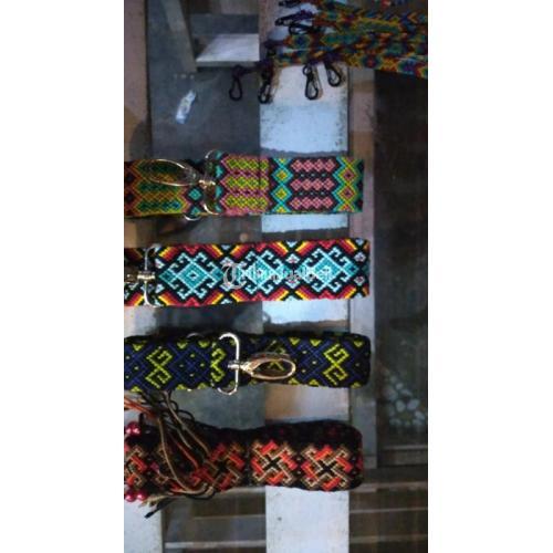 Kerajinan Tali Strapmask dan Gelang Kain Tenun Bisa Custom Warna - Makassar