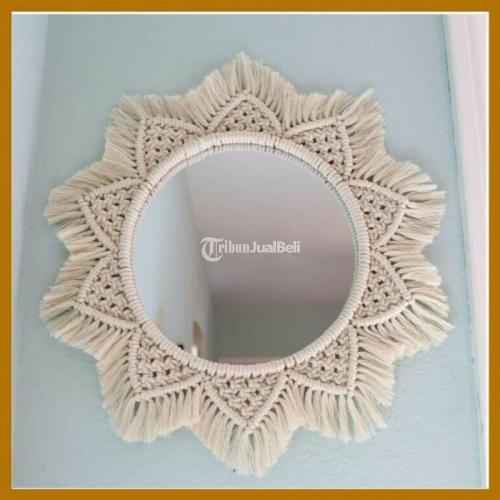 Kerajinan Cermin Bulat Macrame Dreamhomestore Handmade - Bandung