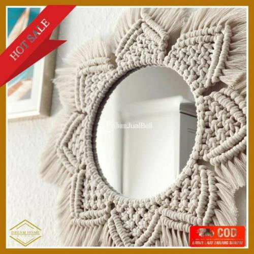 Kerajinan Cermin Bulat Macrame Dreamhomestore Handmade - Bandung