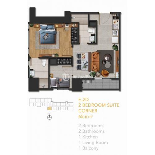 Apartemen 2 Kamar Hook Di Embarcadero Bintaro