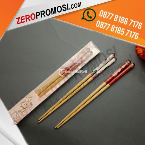 Promosi Souvenir Sumpit Kayu Custom Dengan Packaging Mika