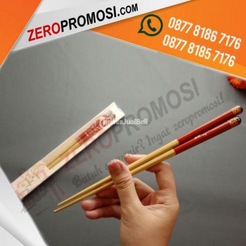 Promosi Souvenir Sumpit Kayu Custom Dengan Packaging Mika