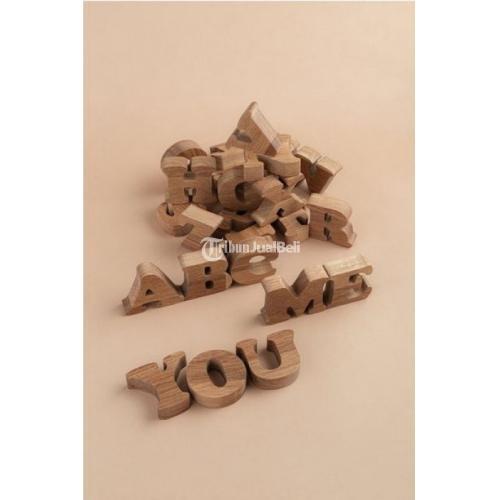 Kerajinan Huruf Timbul Kayu Jati Font dan Ukuran Sesuai Request - Jember