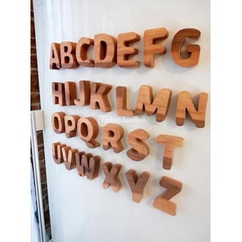 Kerajinan Huruf Timbul Kayu Jati Font dan Ukuran Sesuai Request - Jember