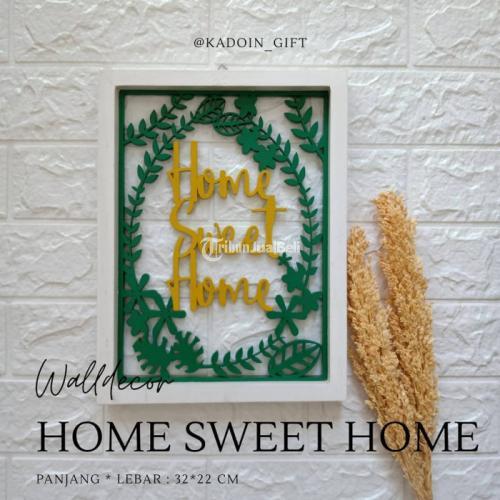 Kerajinan Wall Dekor Home Sweet Home Daun Sulur Ready Stok - Cilacap