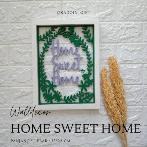 Kerajinan Wall Dekor Home Sweet Home Daun Sulur Ready Stok - Cilacap