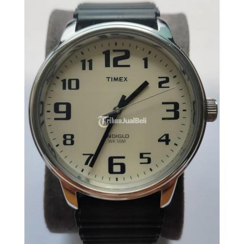 Jam Tangan Timex Indiglo WR 50 M Diameter 45 mm Include Crown