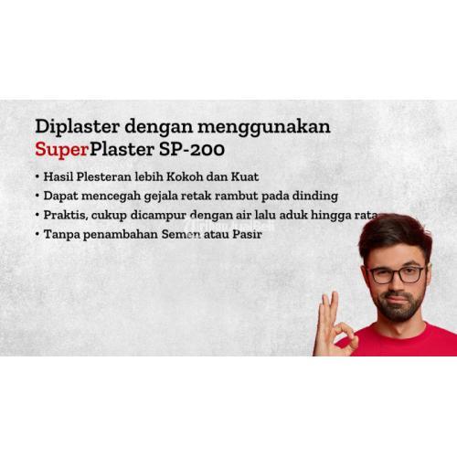 Plester Dinding Mortar Super Plaster Sp-200 Kualitas Terbaik - Jakarta Barat