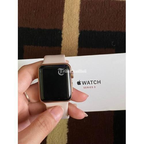 Smartwatch Apple iWatch Series 3 38mm Gold Alumunium Pink Sand Bekas Normal di Jogja TribunJualBeli