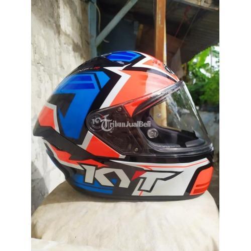 Helm Full Face KYT NFR Artwork Ukuran L Double Visor Bekas Bagus