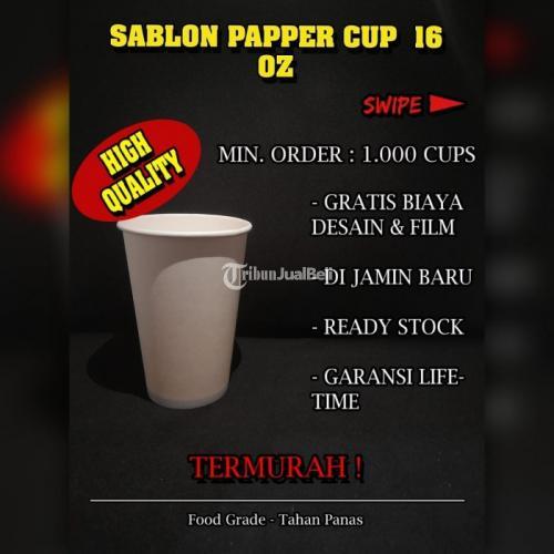 Sablon Paper Cup 16oz Tipe Cup Kertas Cocok untuk Minuman Dingin/Panas ...