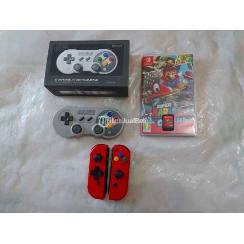 Joycon Red 8bitdo SF30 Pro Mario Odyssey Second Mulus Like New di ...