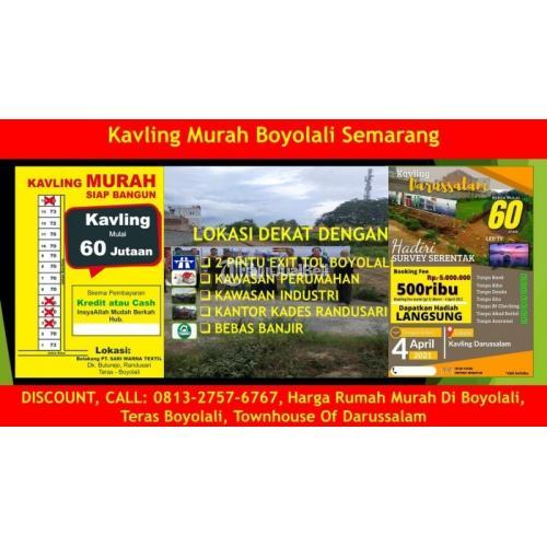 Dijual Kavling Murah Boyolali 2021 Harga Diskon Lokasi di Teras - Boyolali