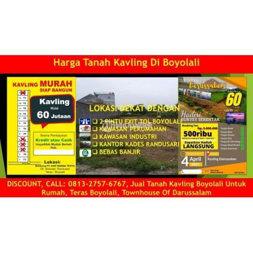 Dijual Kavling Murah Boyolali 2021 Harga Diskon Lokasi di Teras - Boyolali