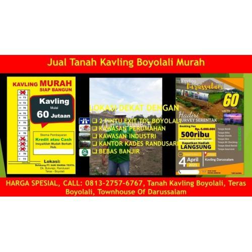 Dijual Kavling Murah Boyolali 2021 Harga Diskon Lokasi di Teras - Boyolali