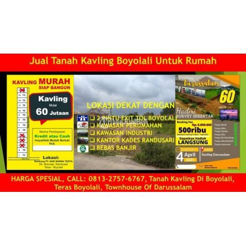 Dijual Kavling Murah Boyolali 2021 Harga Diskon Lokasi di Teras - Boyolali