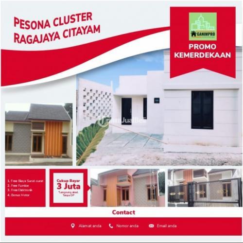 Dijual Rumah DP Nol Rupiah,Siap Huni,Pesona Cluster Citayam Ragajaya - Bogor