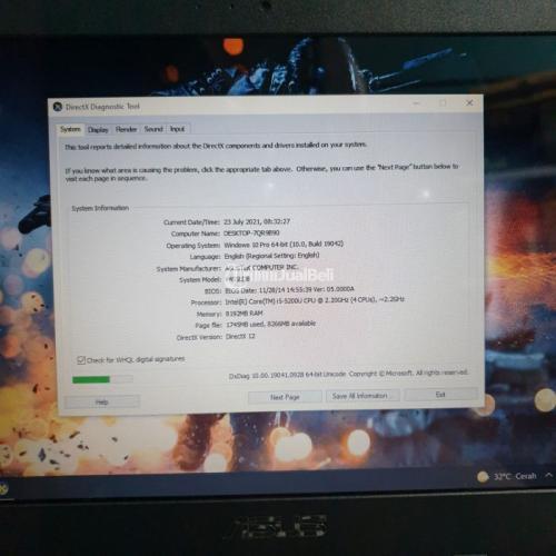 Laptop Asus A455L Core i5 Gen 4 RAM 4GB HDD 1TB Nvidia 820M 2GB Windows 10 - Jog